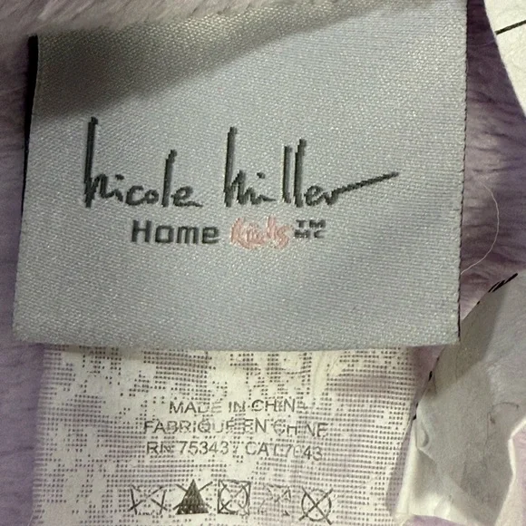 Nicole Miller Kids Wearable Unicorn Blanket Wrap Hooded Pockets Tail Lavender - Picture 8 of 8